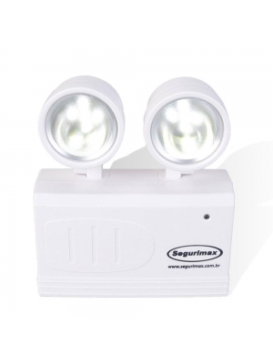 LUMINÁRIA EMERGÊNCIA LED 2 FARÓIS